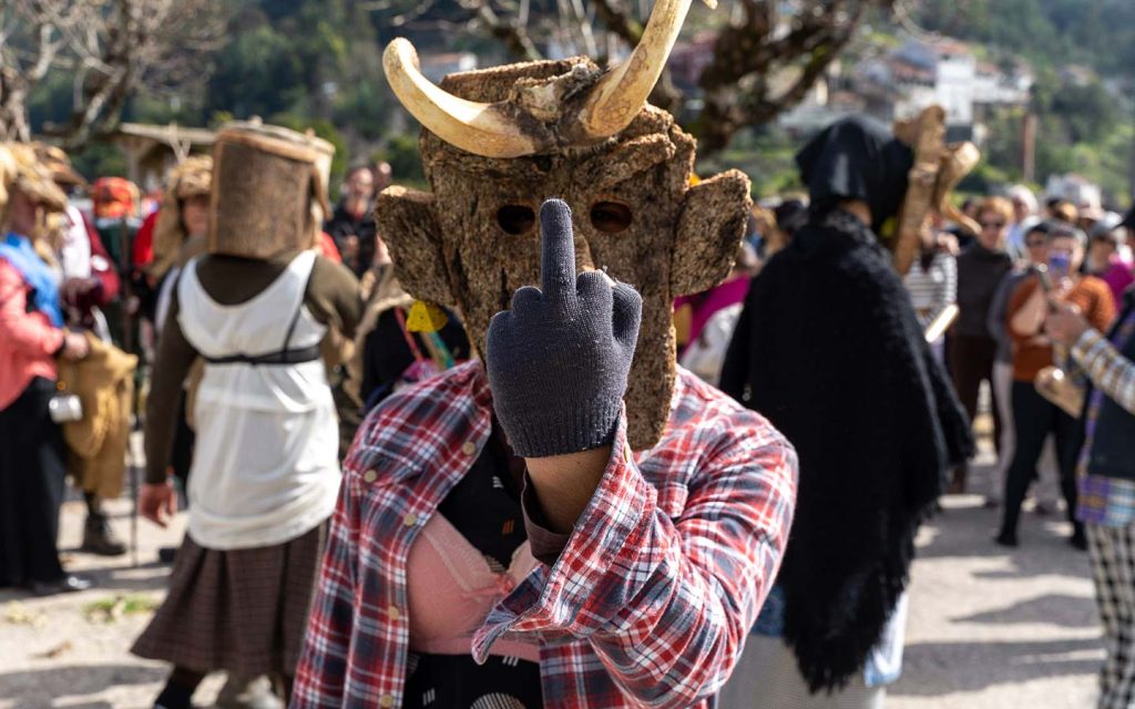 Aldeias do Xisto de Gois host a traditional pagan Portuguese Carnaval called an Entrudo