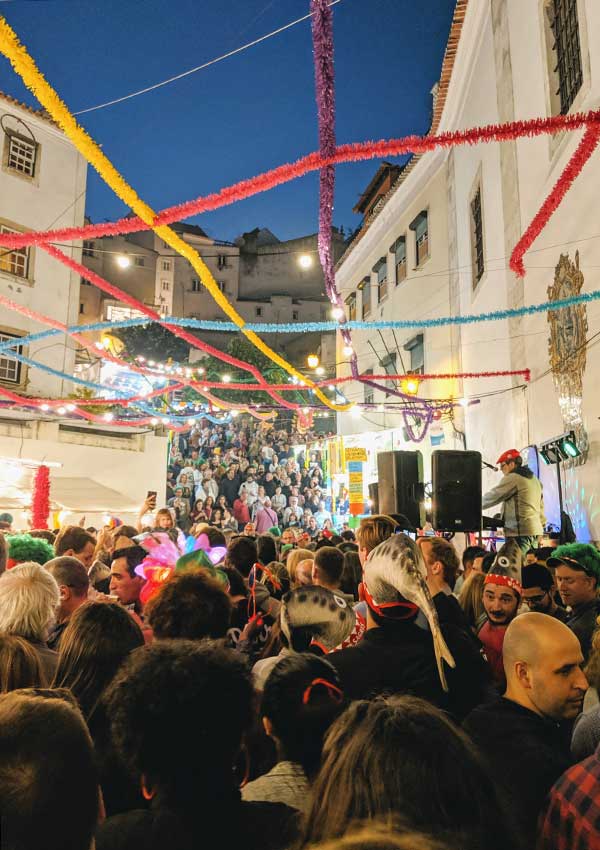 Alfama during Santo Antonio festival of sardines in Lisbon