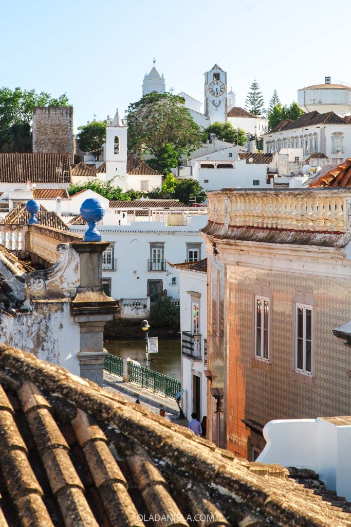 View from our hotel rooftop stay in Tavira, ALgarve