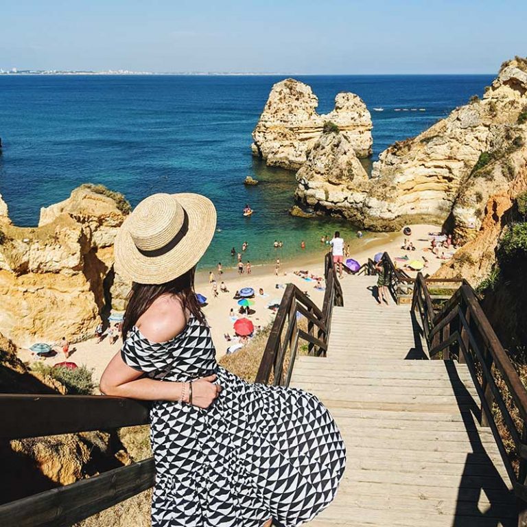 Daniela at Praia do Camilo, Algarve, Portugal