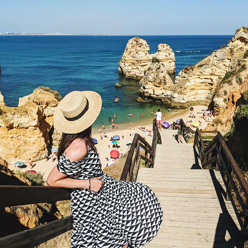 Daniela at Praia do Camilo, Algarve, Portugal