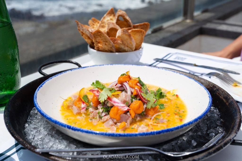 Ceviche with fresh fish at Boca Aberta in Lagoa, one of the best restaurants on São Miguel Island, Azores