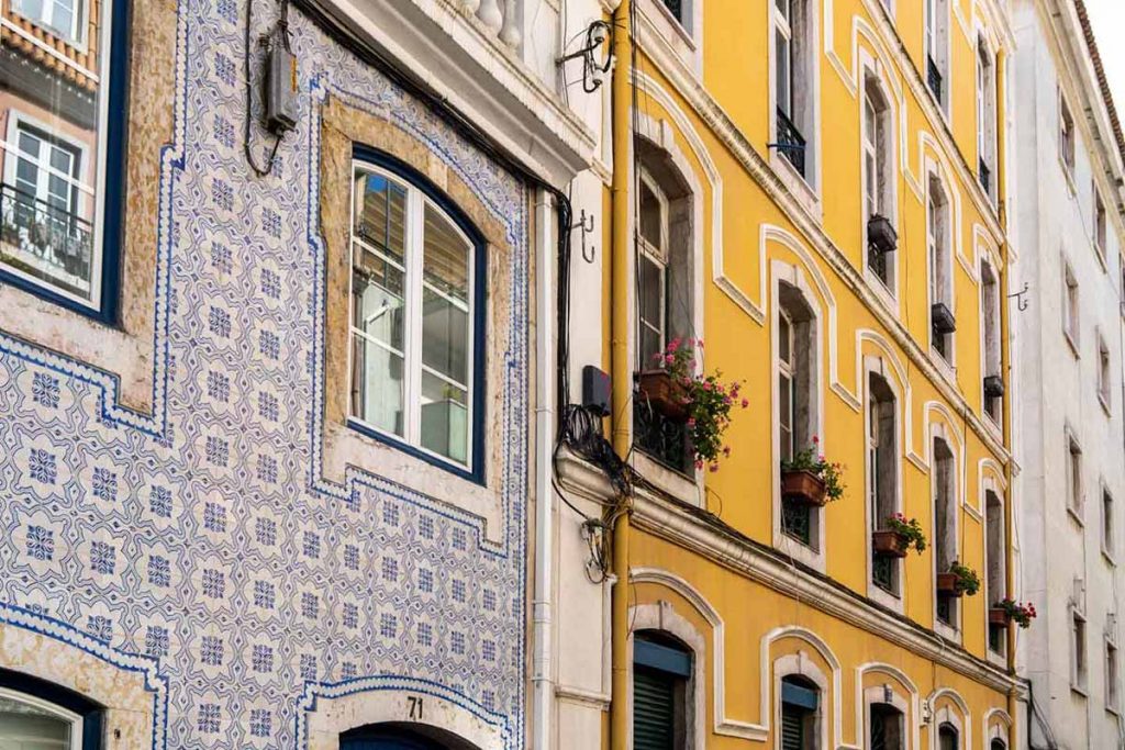 Lisbon tiles azulejos blue