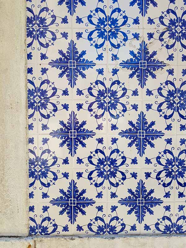 Lisbon tiles azulejos blue