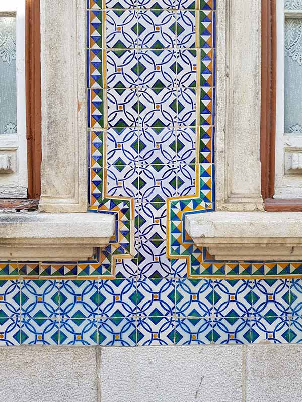 Lisbon tiles azulejos blue