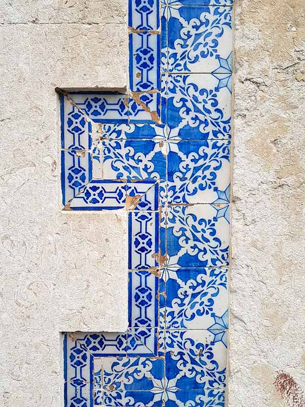 Lisbon tiles azulejos blue