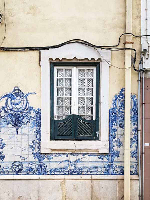 Lisbon tiles azulejos blue