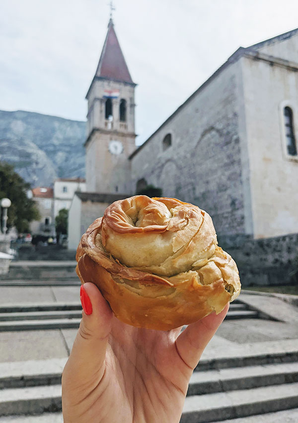 Burek in Makarska, Croatia