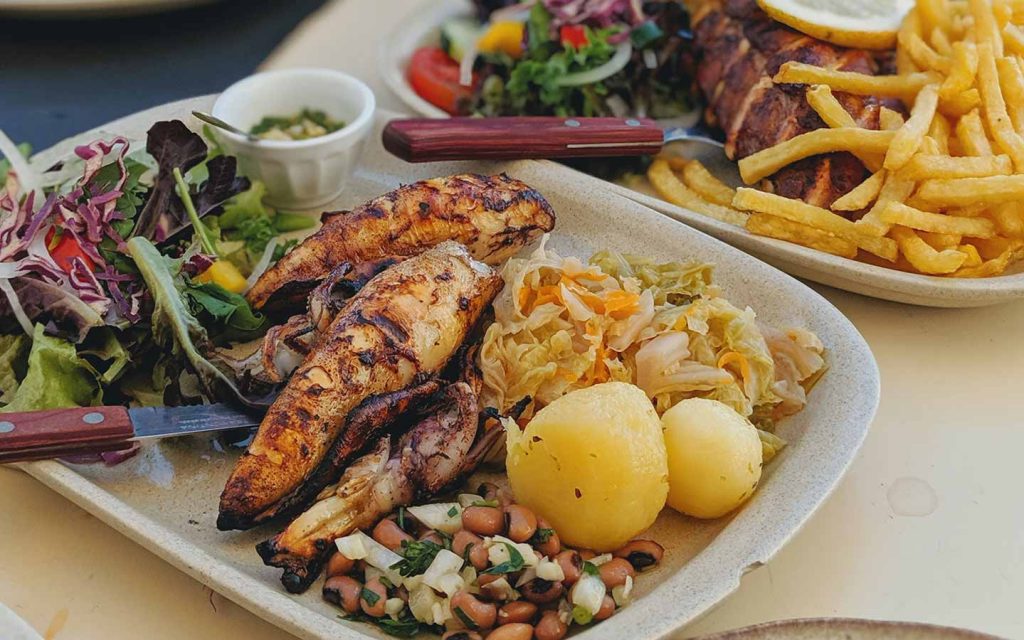 Food at Retiro do Pescador, Sagres, Portugal