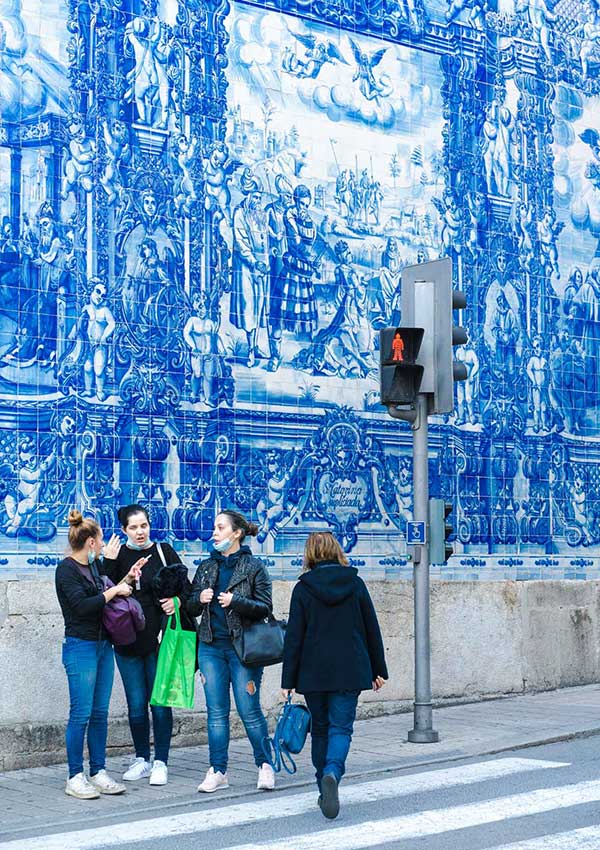 Tiles at Capela das Almas de Catarina or Santa Catarina Chapel in Porto