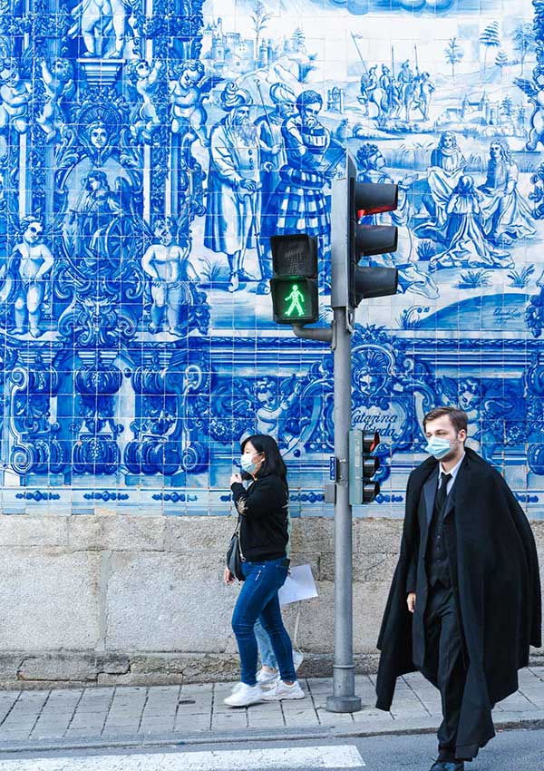 Tiles at Capela das Almas de Catarina or Santa Catarina Chapel in Porto