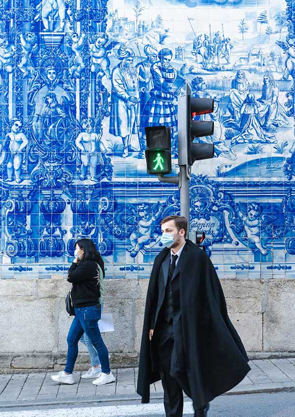 Tiles at Capela das Almas de Catarina or Santa Catarina Chapel in Porto