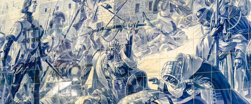 São Bento Railway Station in Porto is covered in beautiful antique azulejos and tiles