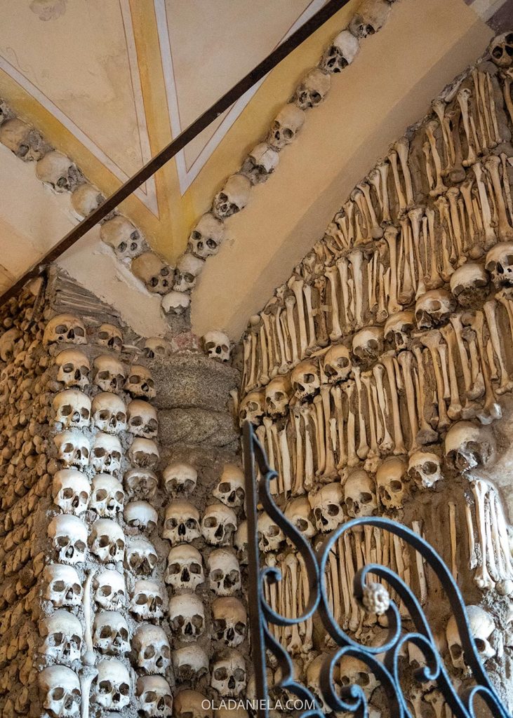 Evora's Bone Chapel or Capela dos Ossos is one of the more sombre things to do in Evora