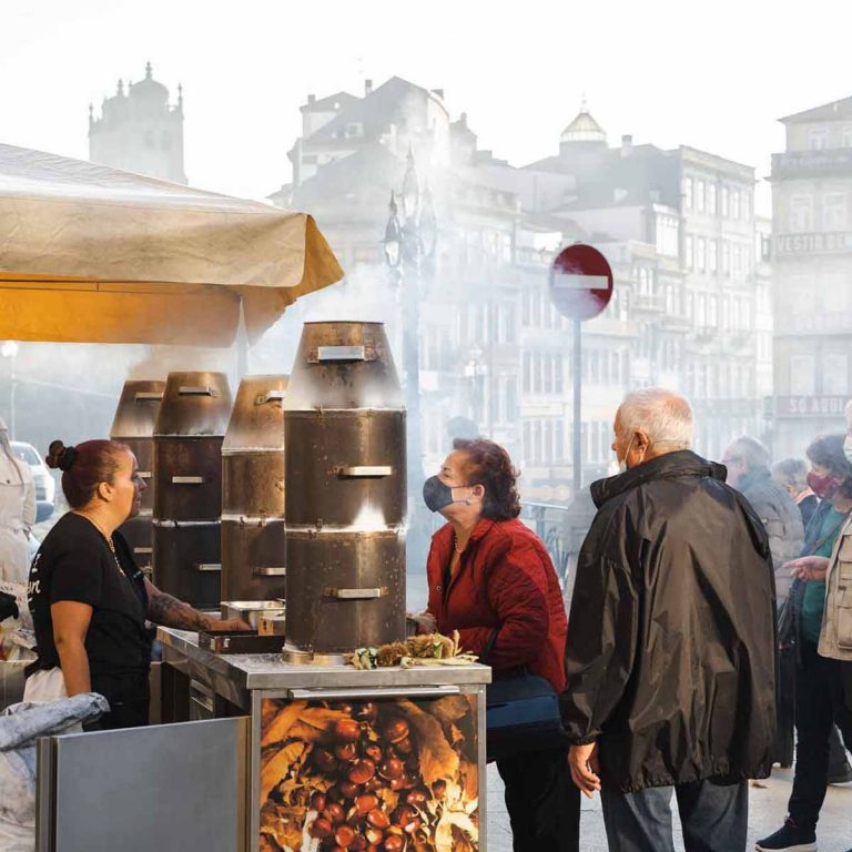 Winter in Porto means castanhas or chestnuts