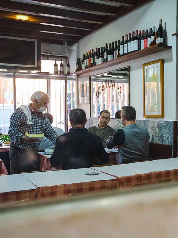 Interior of O Buraco, Porto, Portugal