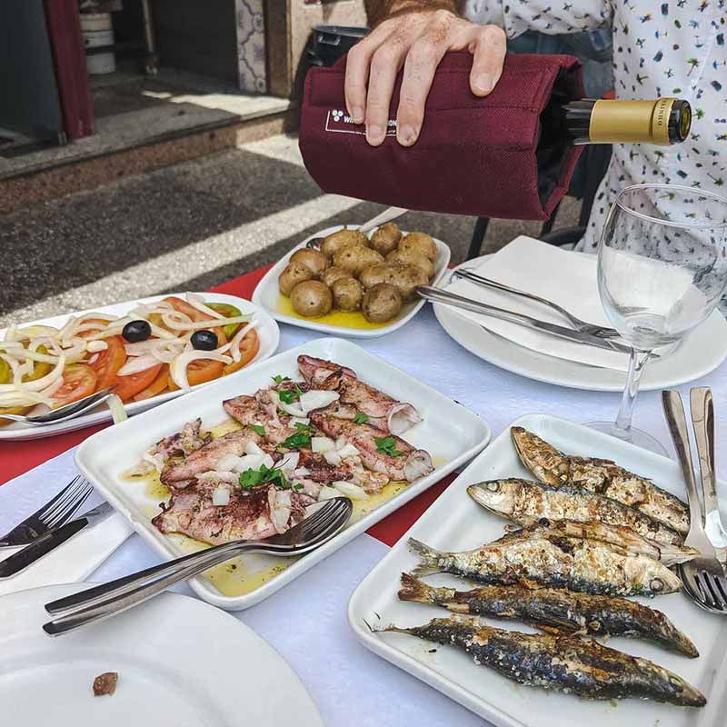 Food at Restaurante O Lusitano, Porto, Portugal